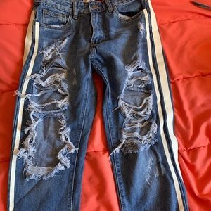 Distressed jeans